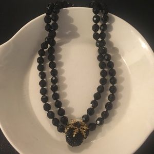 Miriam Haskell Onyx Bead Choker